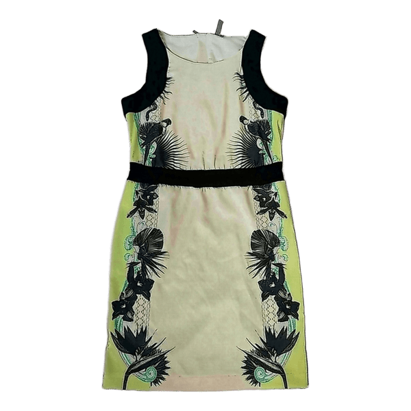 Lime green floral dress