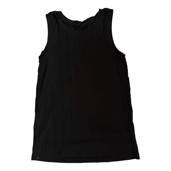 Black ribbed tank top