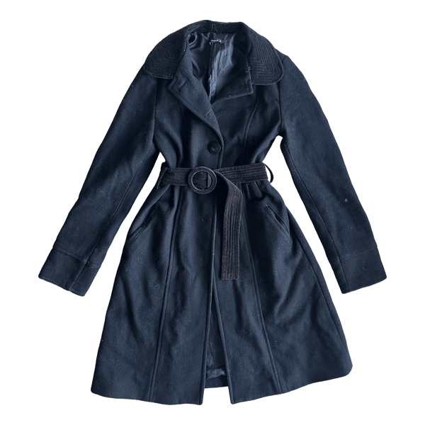 Black belted coat