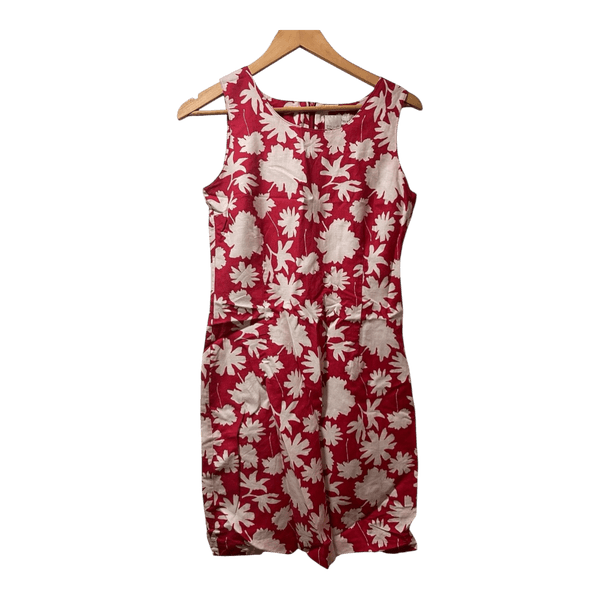 Red floral dress