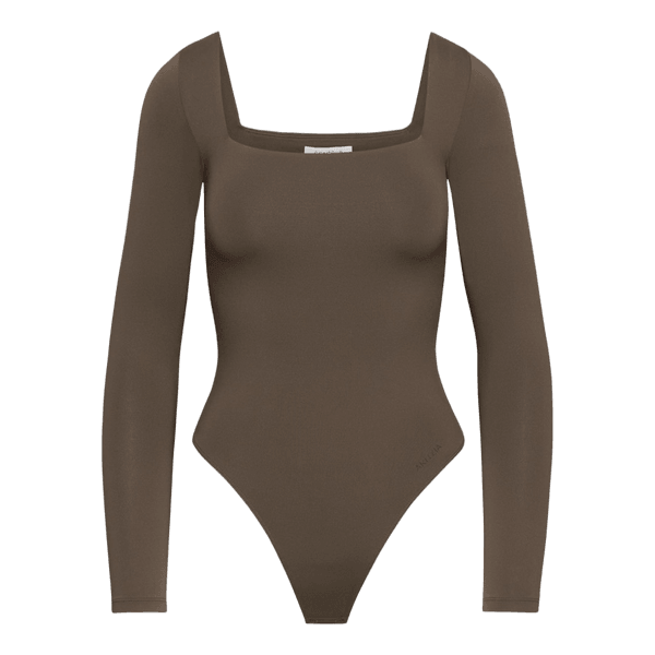 Brun langærmet bodysuit