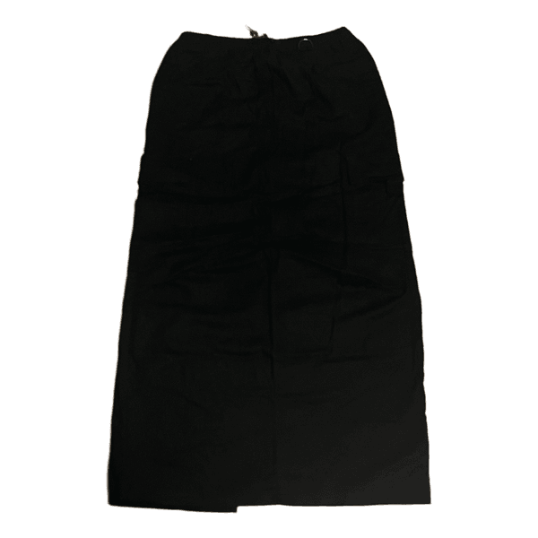 Black cargo maxi skirt