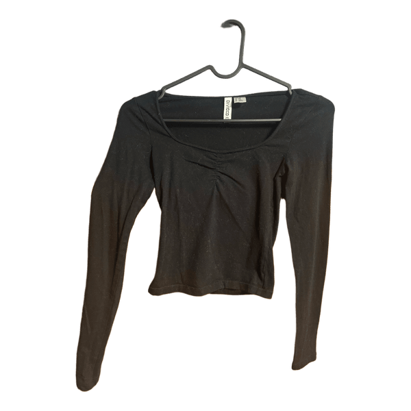 Black long sleeve top