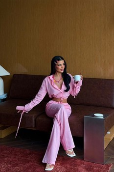 Pink Shirt and Pants Set