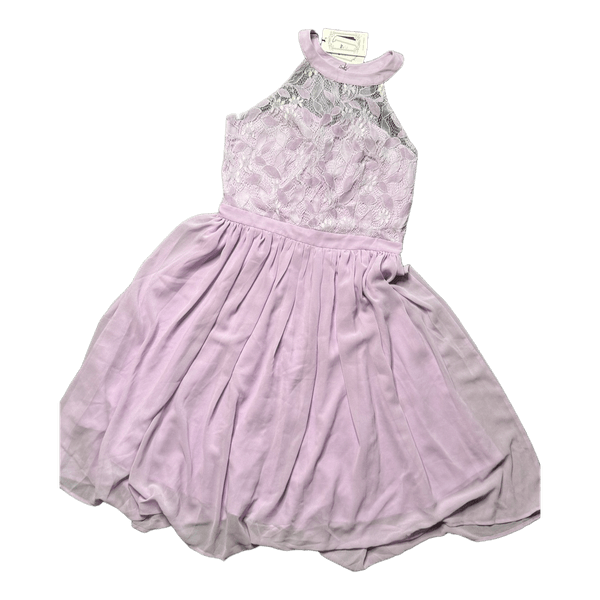 Lilac lace midi dress