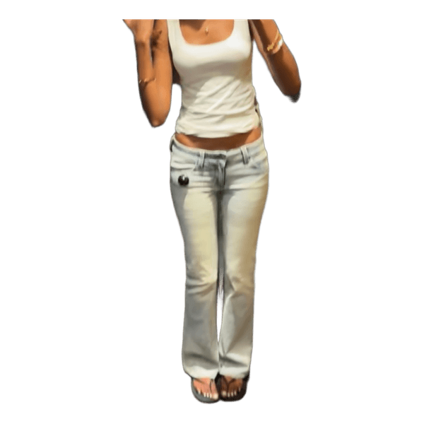 Lyseblå flare jeans