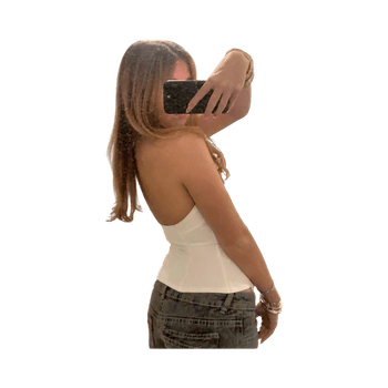 White halter neck top
