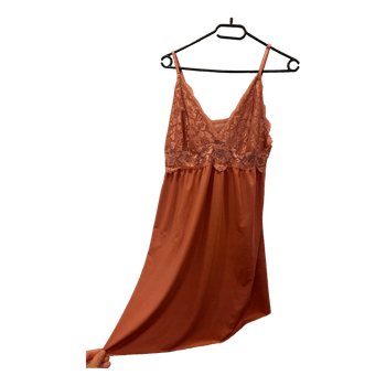 Coral lace nightgown