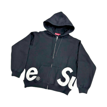 Supreme Big Logo Zip Up Hooded Sweatshirt