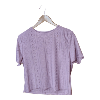 Pink eyelet top M size