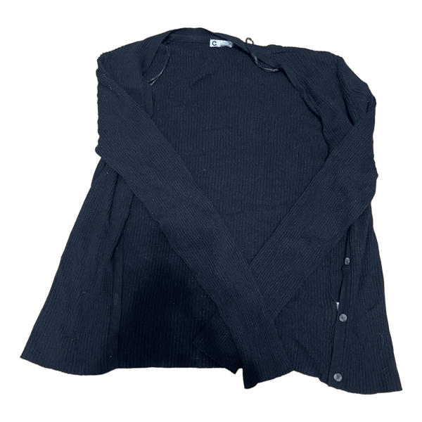 Black ribbed cardigan