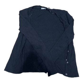 Black ribbed cardigan