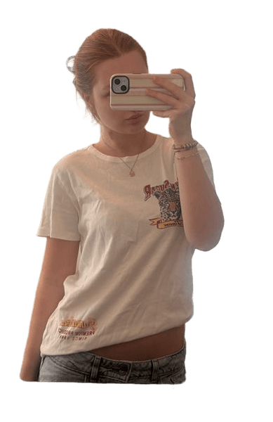 Hvid t-shirt med print