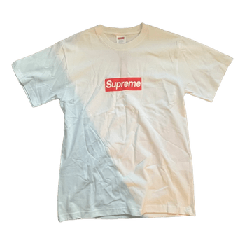 White Supreme red box logo t-shirt