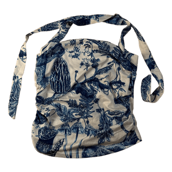 Blue and white summer vibed top