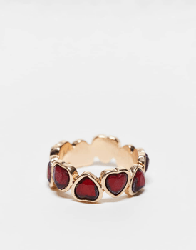 Gold crystal ring