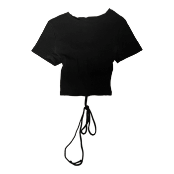 Black lace up top