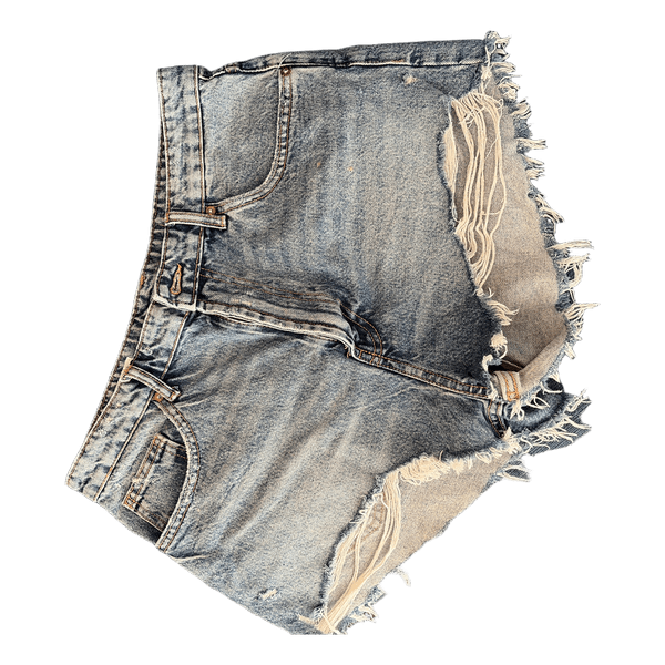 Blue denim shorts