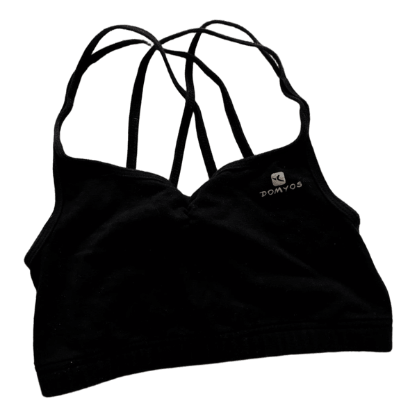 Domyos black sports bra