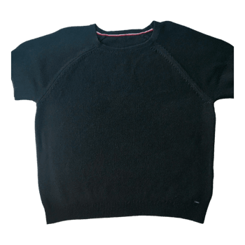 Tommy Hilfiger Lyhythihainen Neule - Musta - M/L