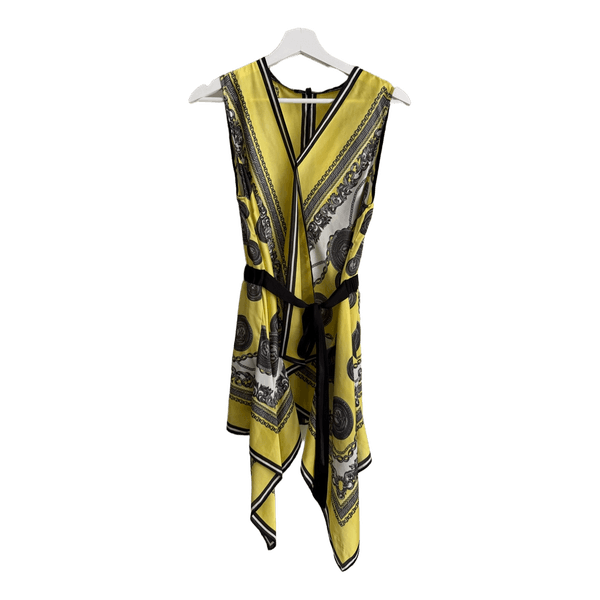 Yellow Seppälä patterned sleeveless blouse