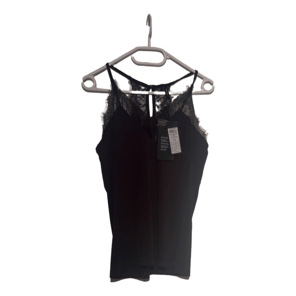 Sort Vero Moda top med blonder