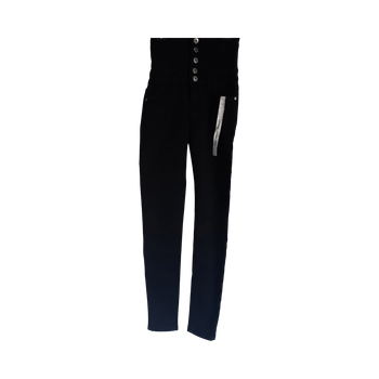 Mustat korkeavyötäröiset skinny-farkut