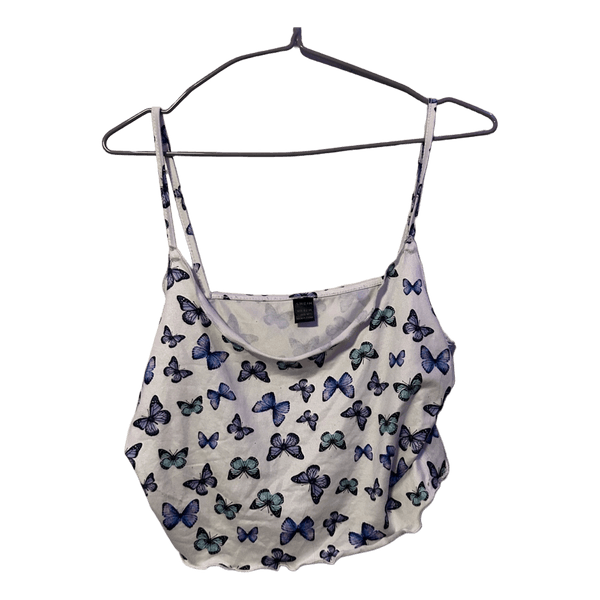 Butterfly print crop top