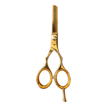Gold hair thinning scissors