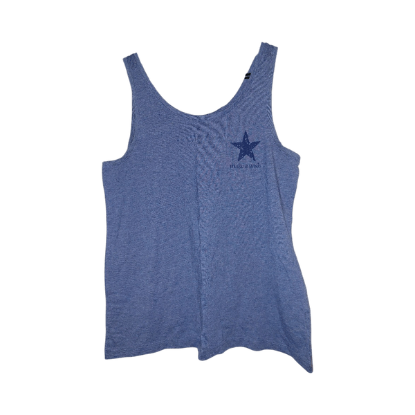 Blue casual tank top