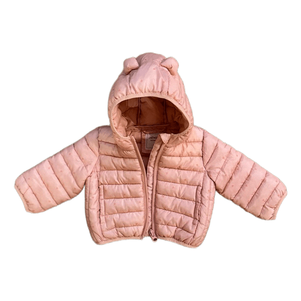 Baby Girl Pink quilted puffer jacket 6months