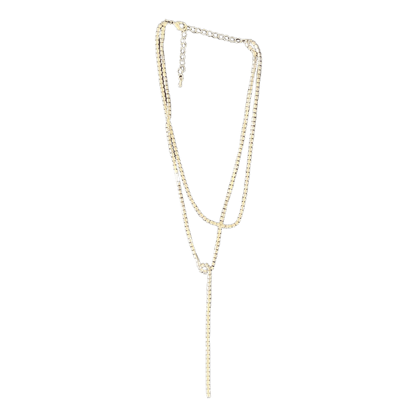 Silver rhinestone necklace