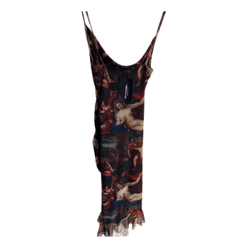 Renaissance print bodycon dress