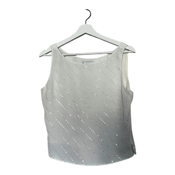 Valkoinen paljettitoppi