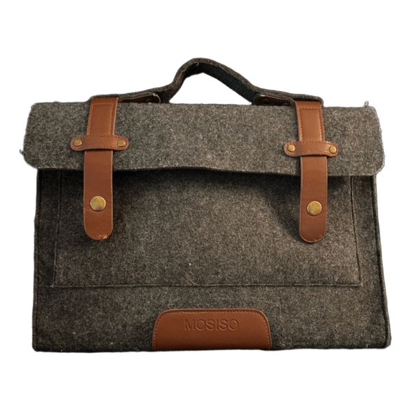 Mosiso grey felt laptop bag