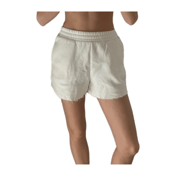 White Casual Shorts