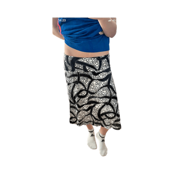 Black and white patterned skirt