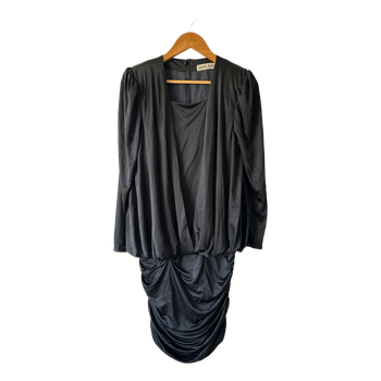 Vintage Black draped mini dress