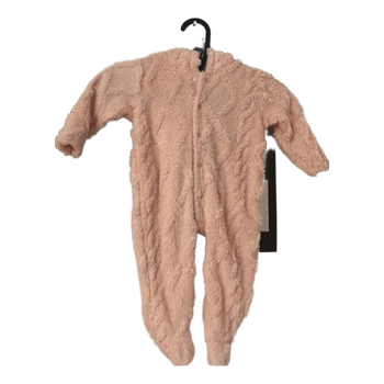 Pink fluffy baby jumpsuit