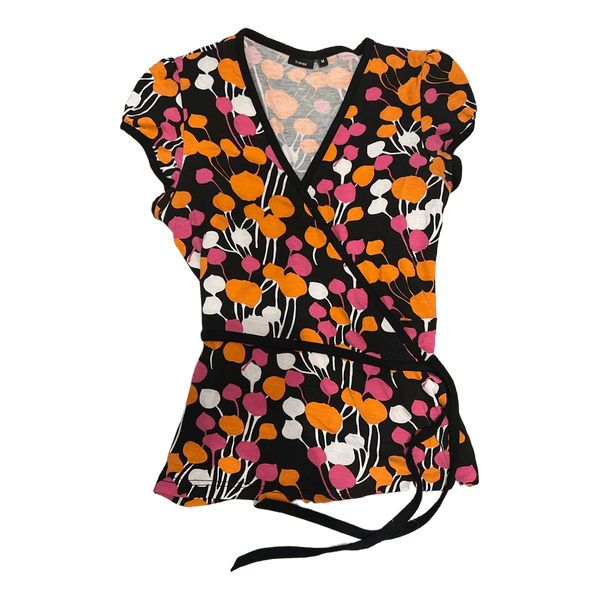 Fransa floral wrap top