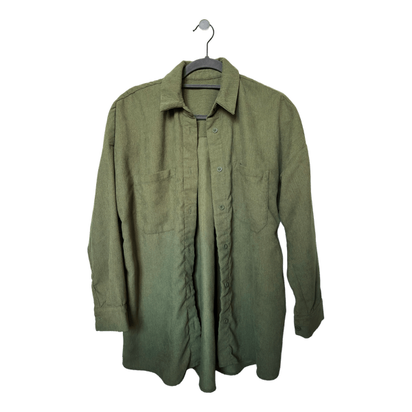 Casual green unisex casual shirt with chest pockets