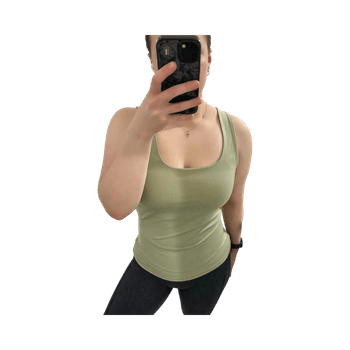 Green tank top