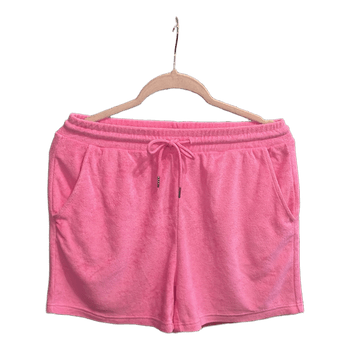 Pink terry shorts