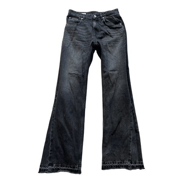 Zara washed black flare jeans