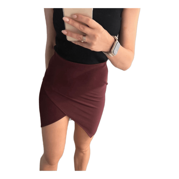 Bershka burgundy mini skirt