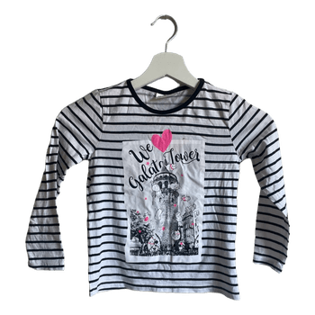 Striped long sleeve top
