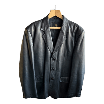 Real leather blazer