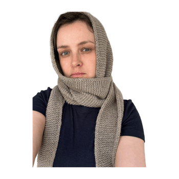 PetiteKnit scarf hood 