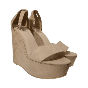 beige korkokengät platform