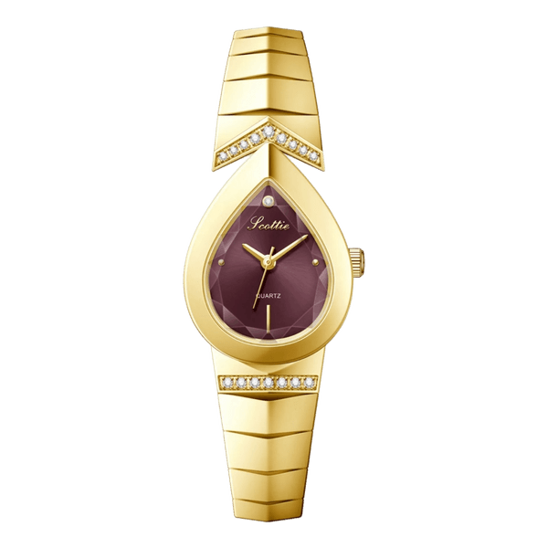 Gold-tone teardrop quartz watch